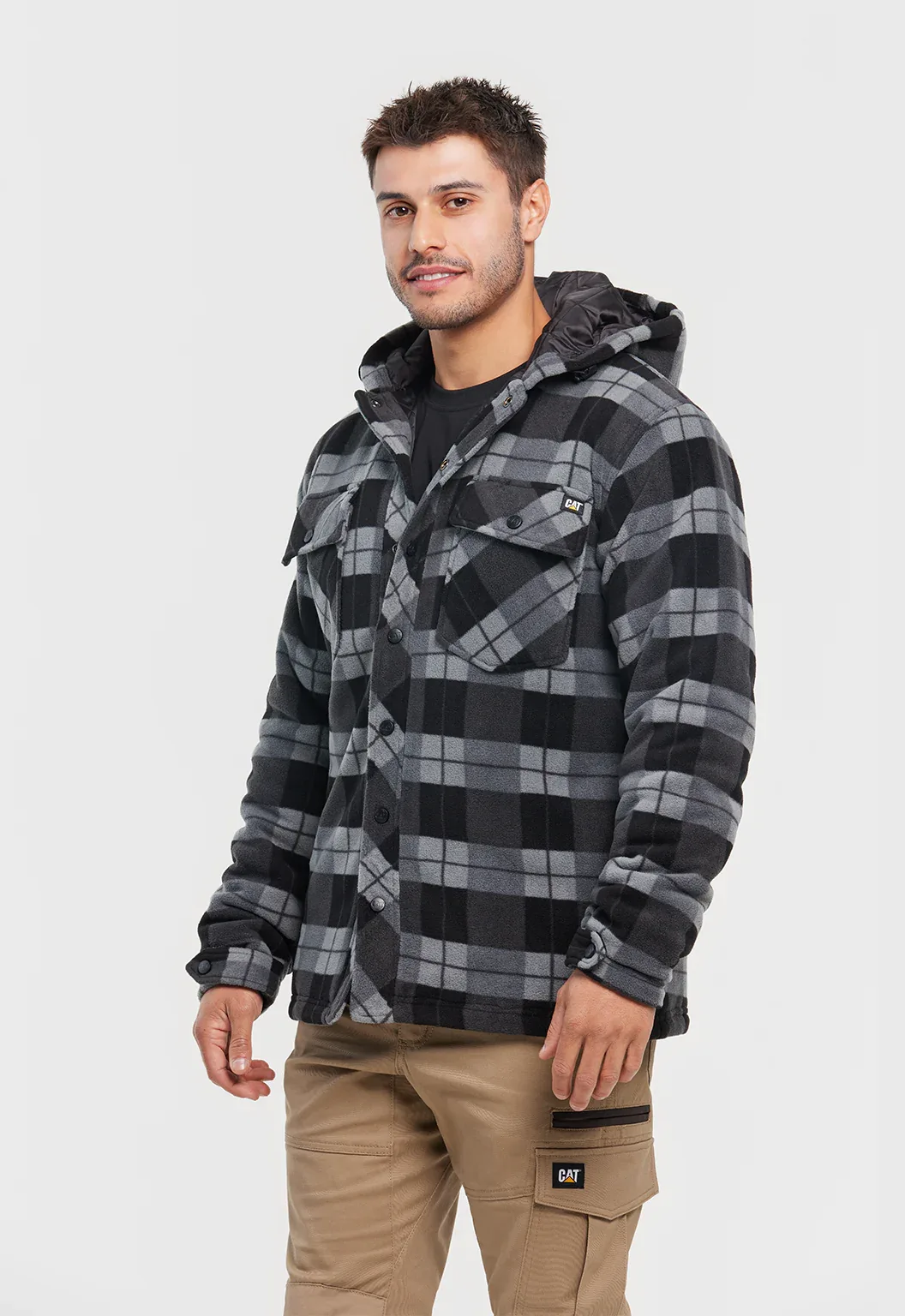 Active Work Jacket - Grey Black Plaid - Image 3