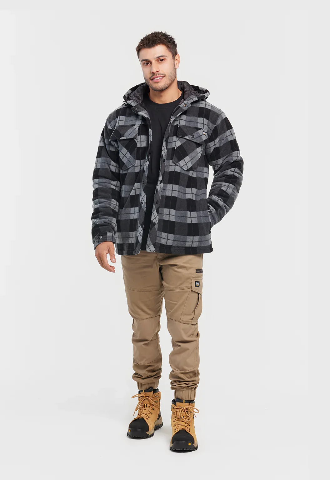 Active Work Jacket - Grey Black Plaid - Image 5