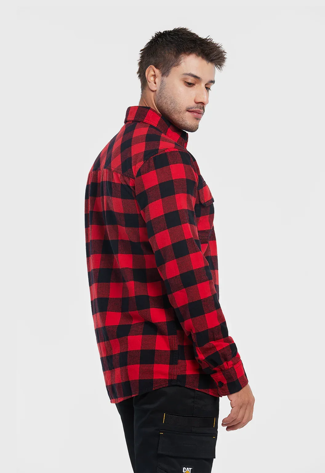 Buffalo Check Work Shirt - Red - Image 3