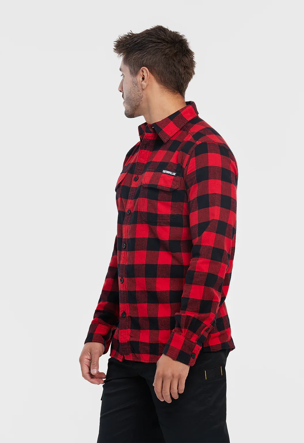 Buffalo Check Work Shirt - Red - Image 4