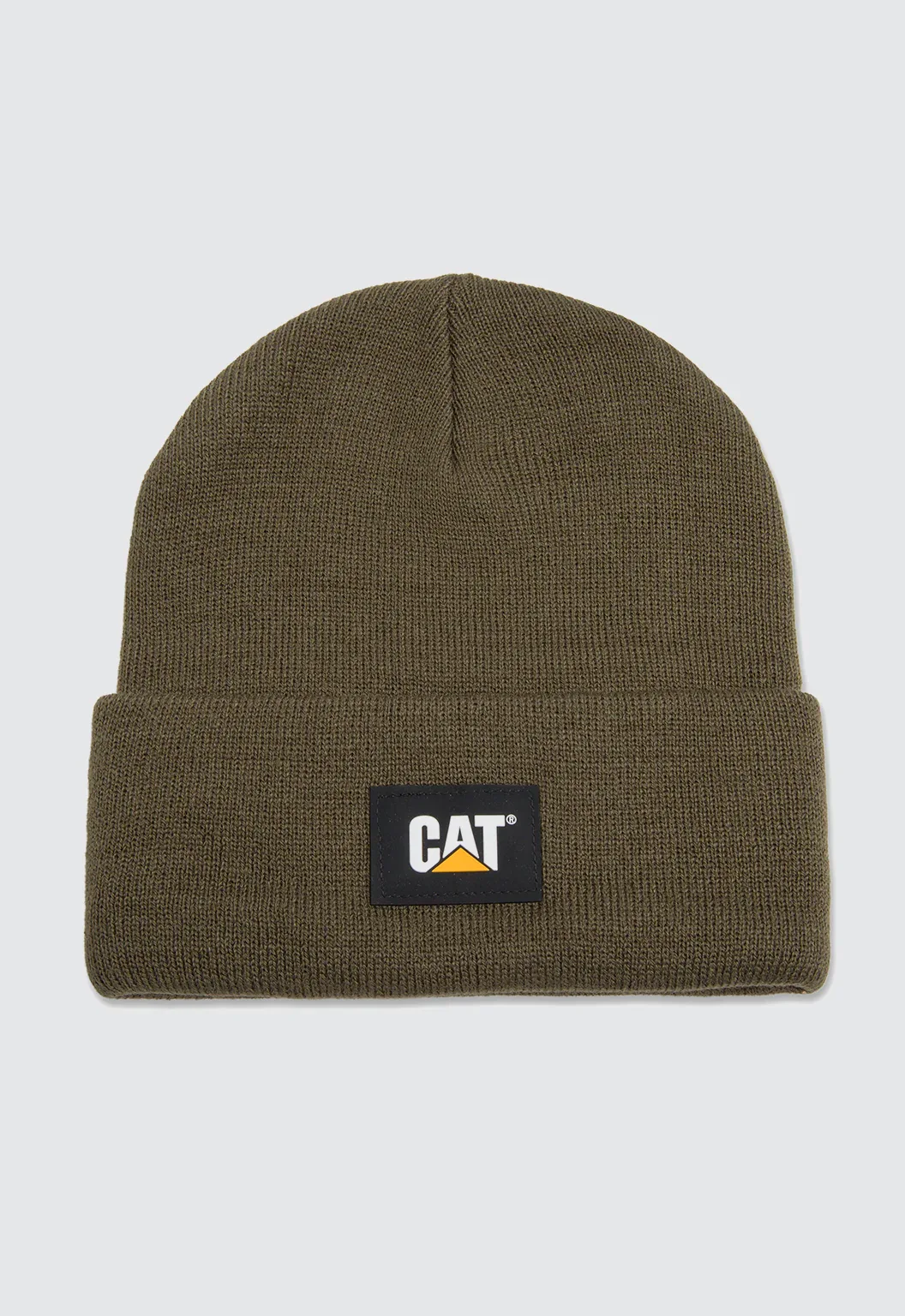 CAT Label Cuff Beanie - Army Moss