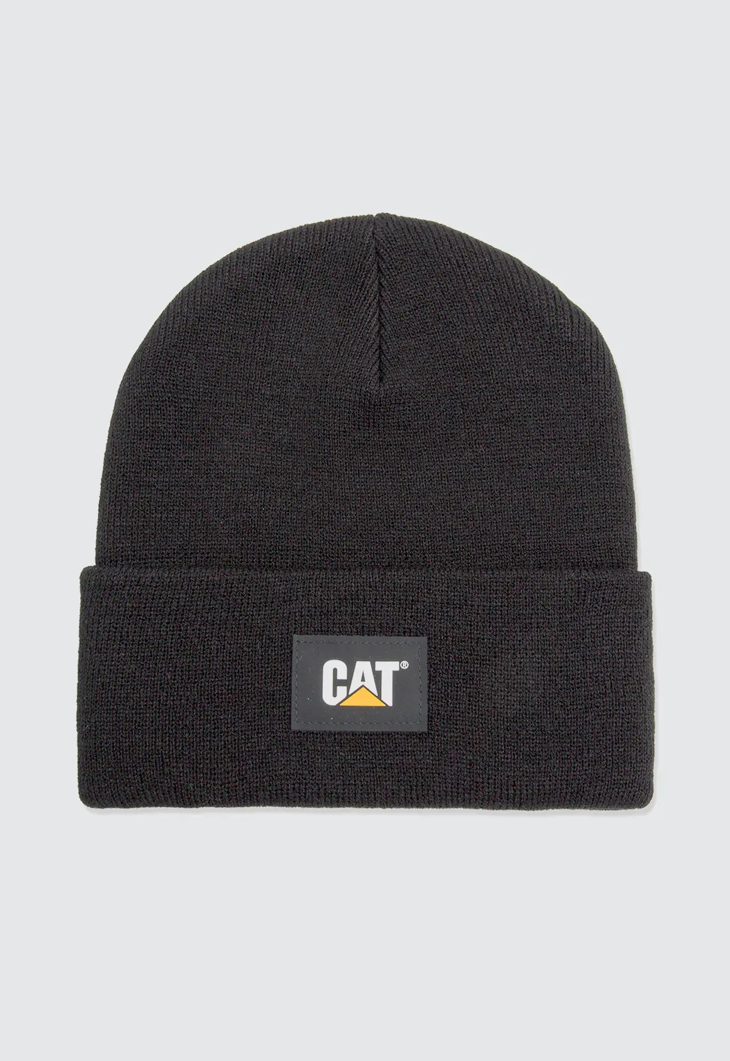 CAT Label Cuff Beanie - Black