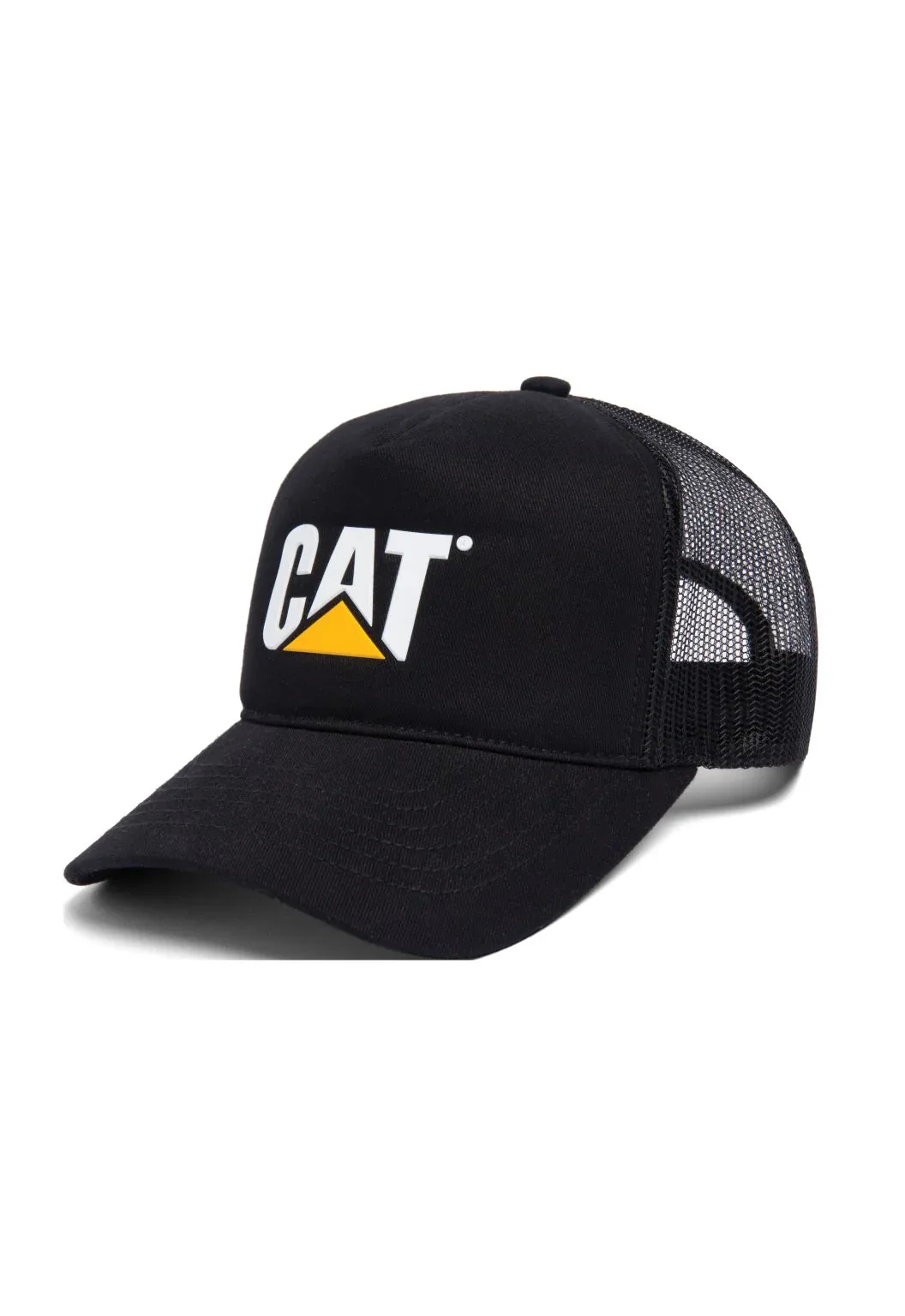 CAT Logo Mesh Back Hat - Pitch Black TM