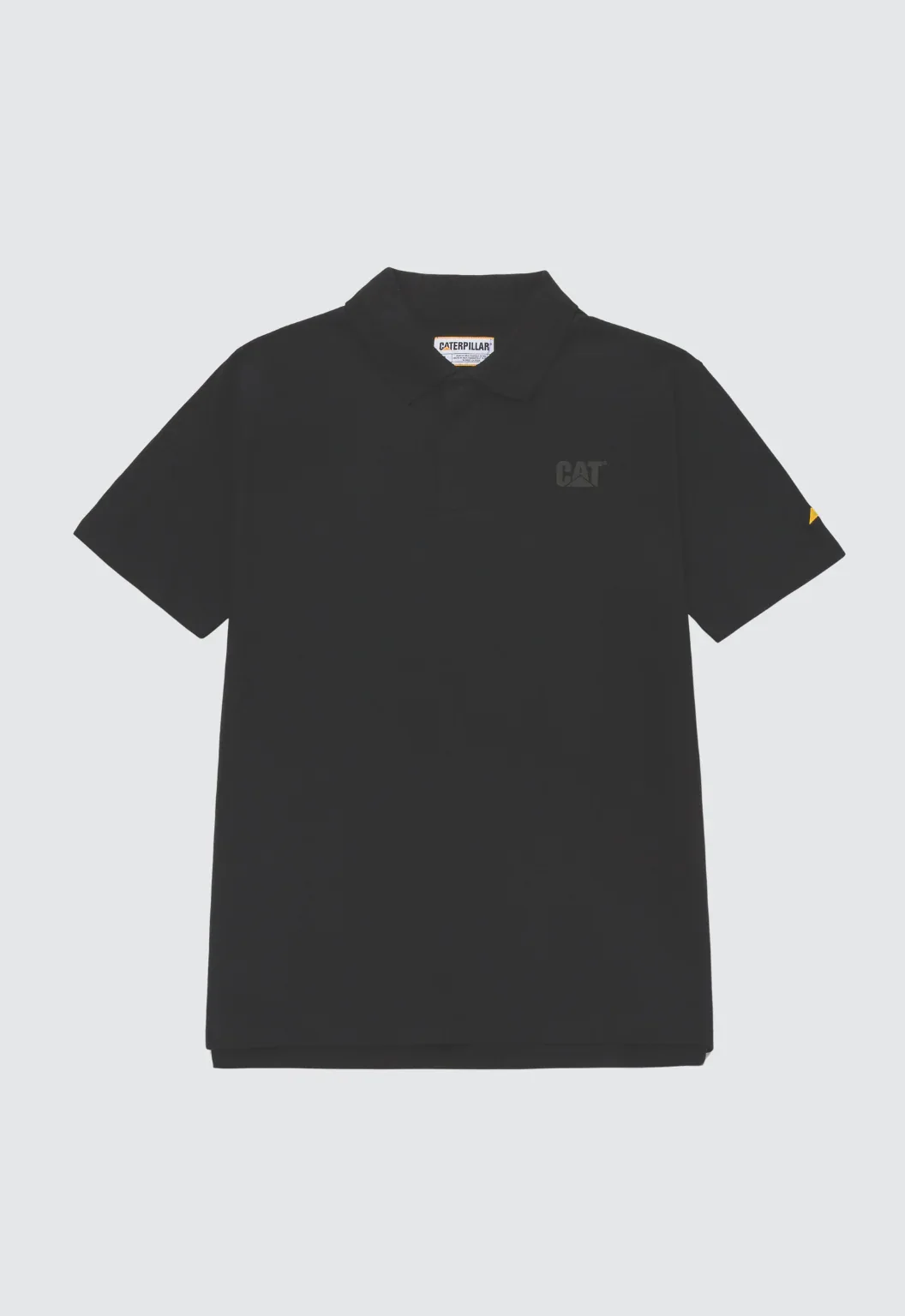 Cat Logo Pique Polo - Pitch Black