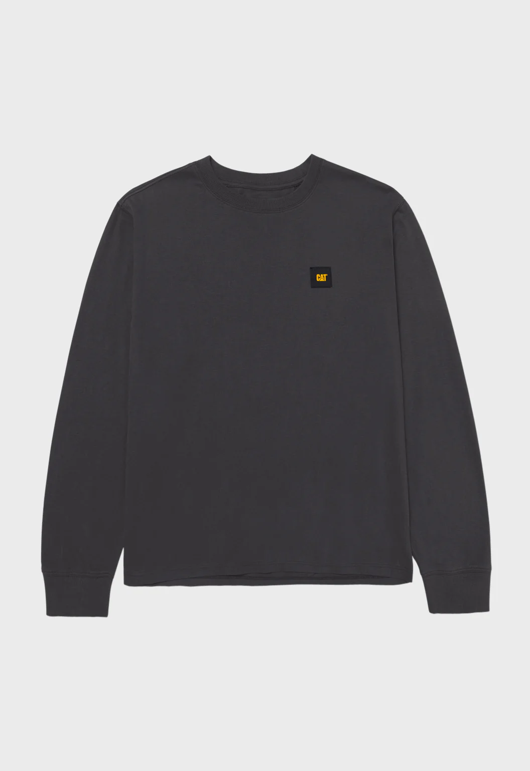 CAT Patch Long Sleeve Tee - Washed Black - Image 3