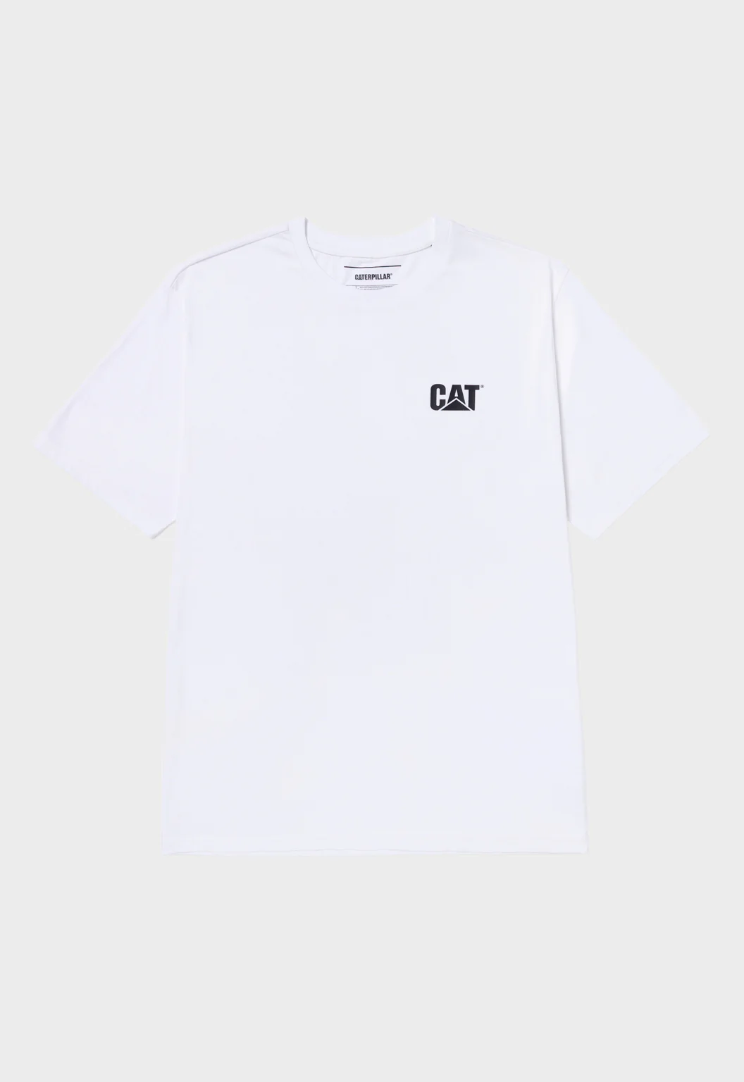 CAT Small Logo Tee - White Black