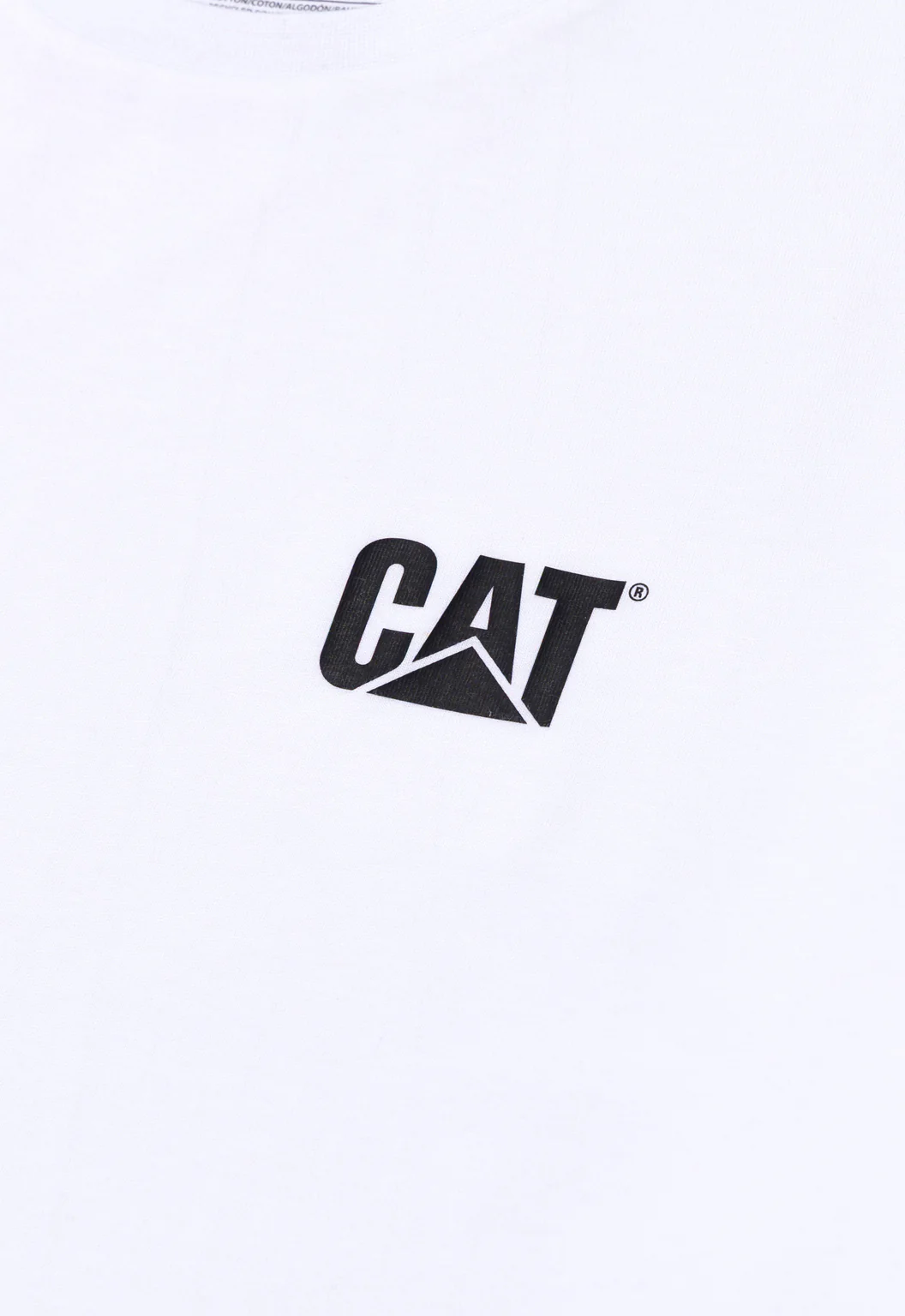 CAT Small Logo Tee - White Black - Image 2
