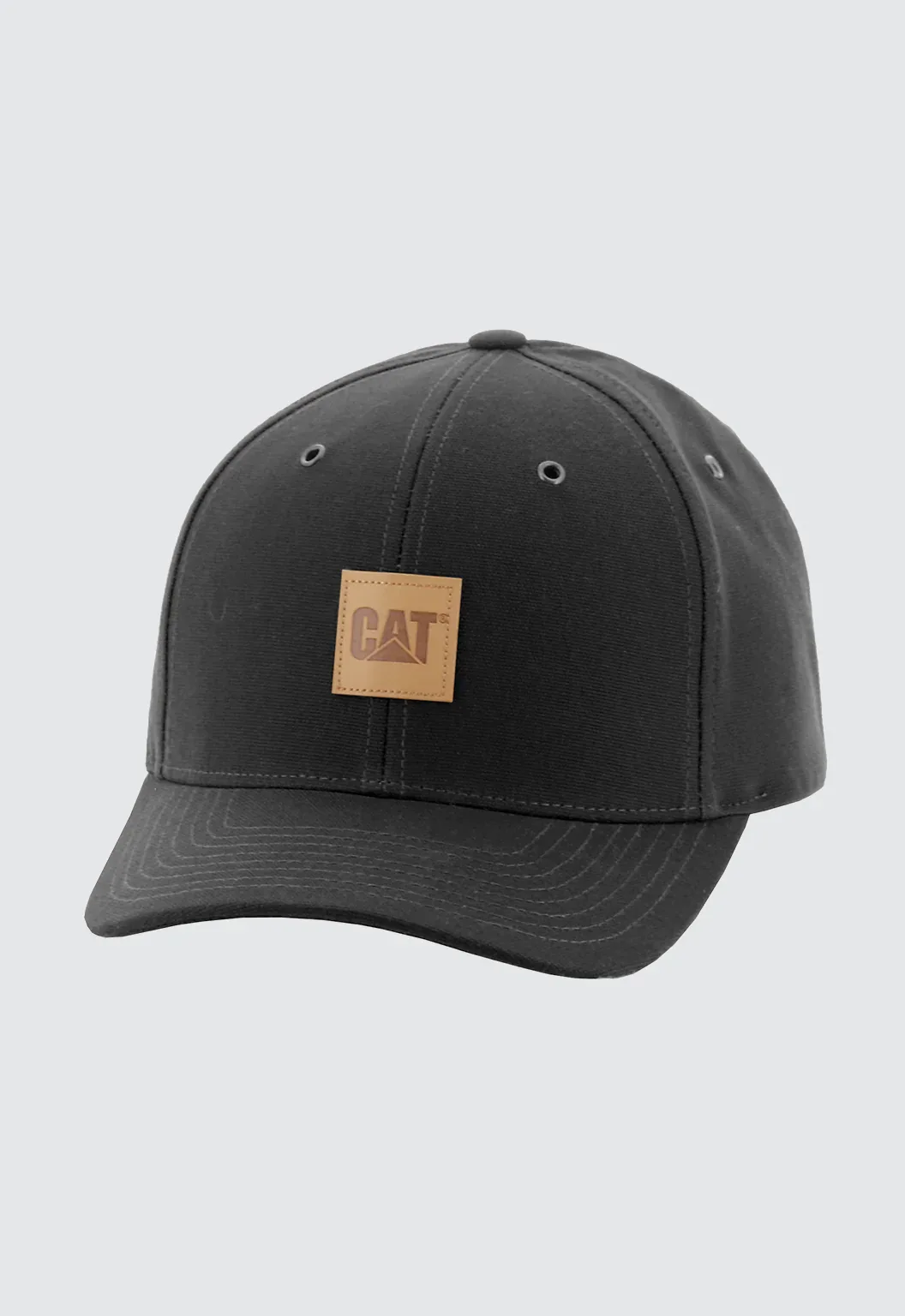 Leather Patch Cap - Black