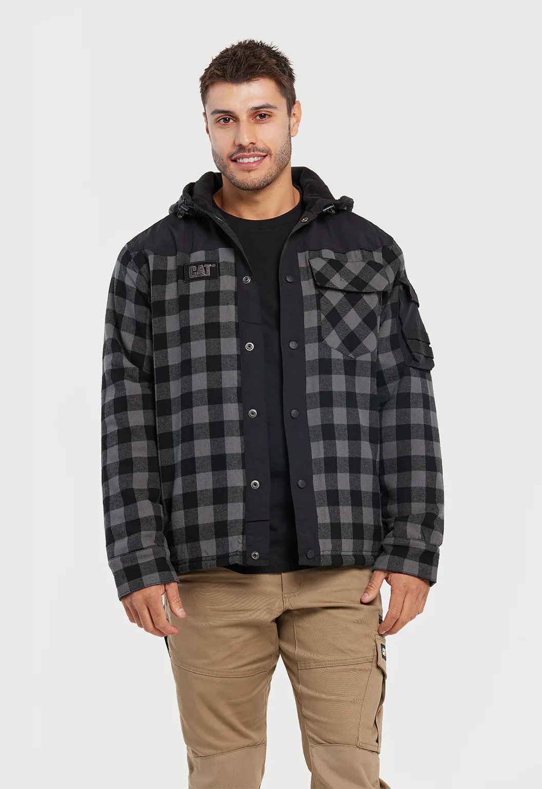 Sequoia Shirt Jacket - Grey Buffalo Plaid