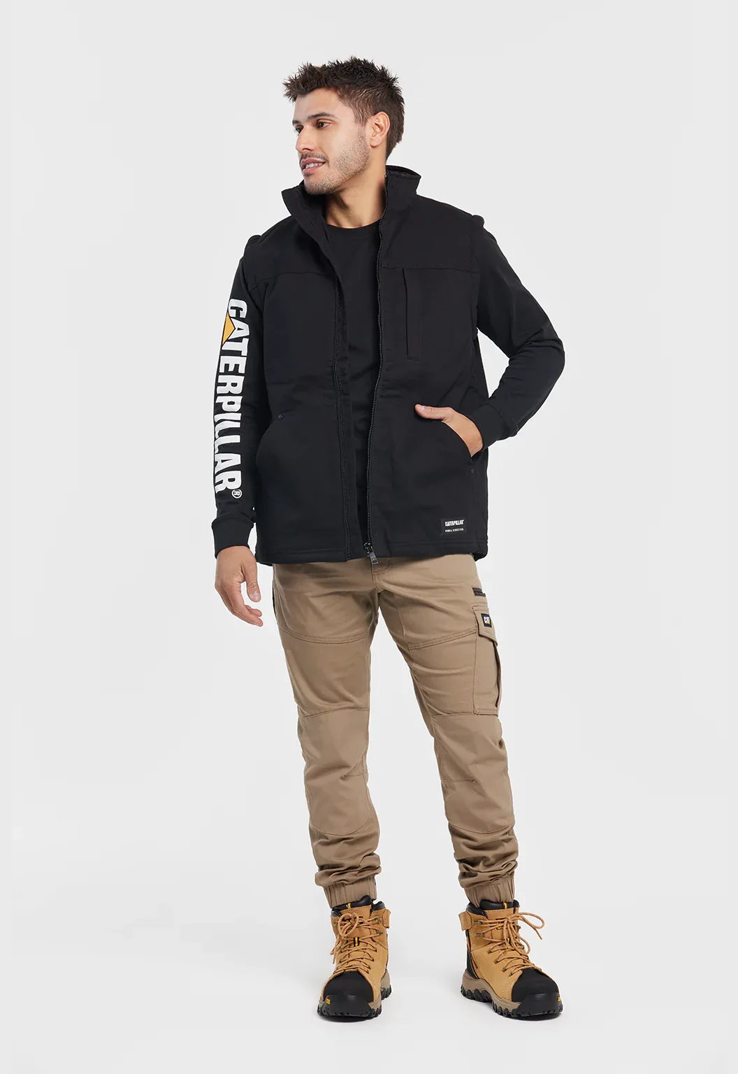 Sherpa Lined Vest - Black - Image 6