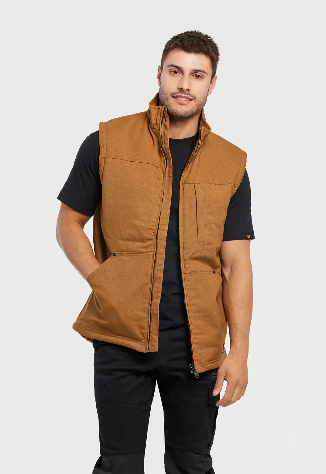 Sherpa Lined Vest - Bronze