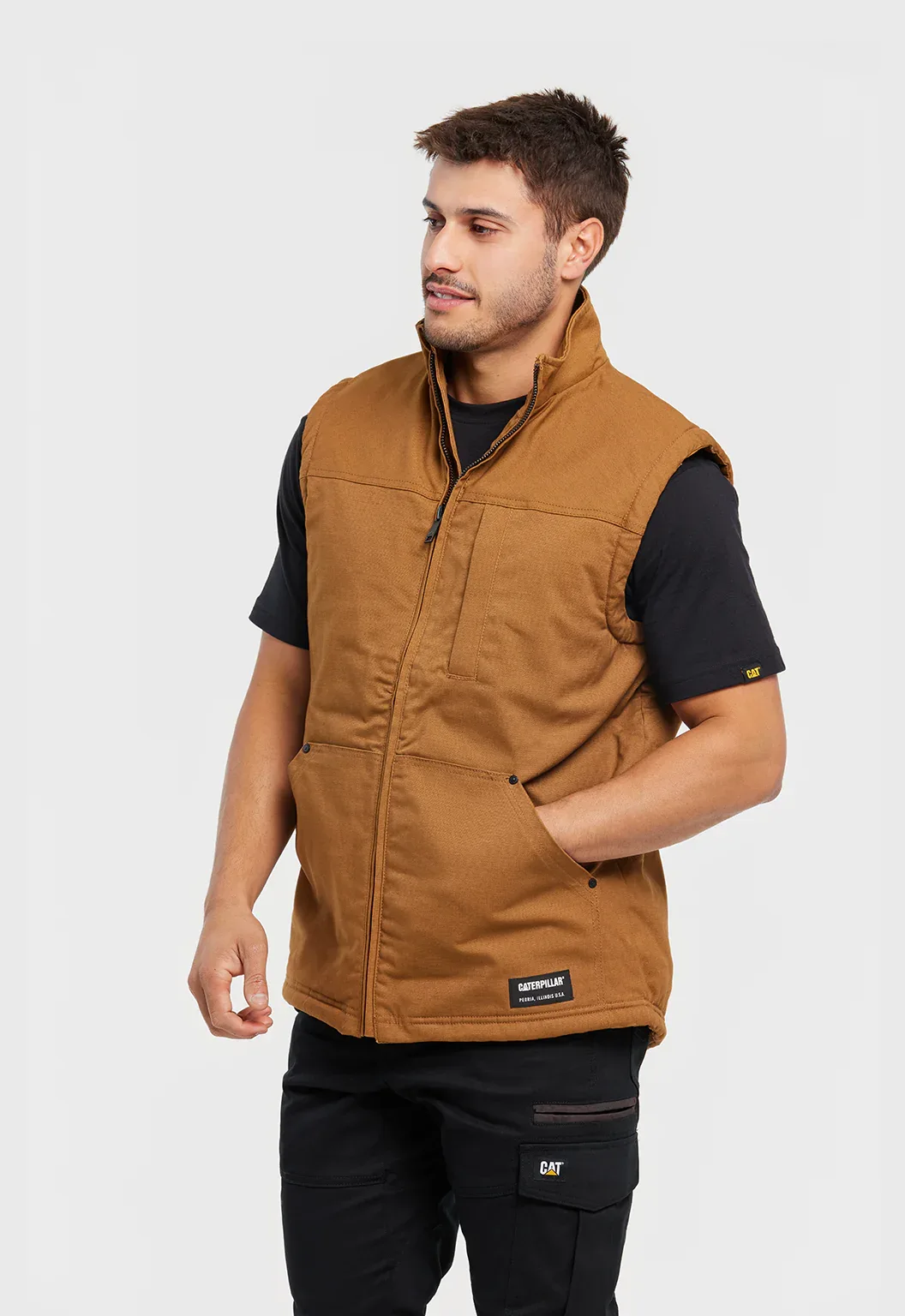 Sherpa Lined Vest - Bronze - Image 3