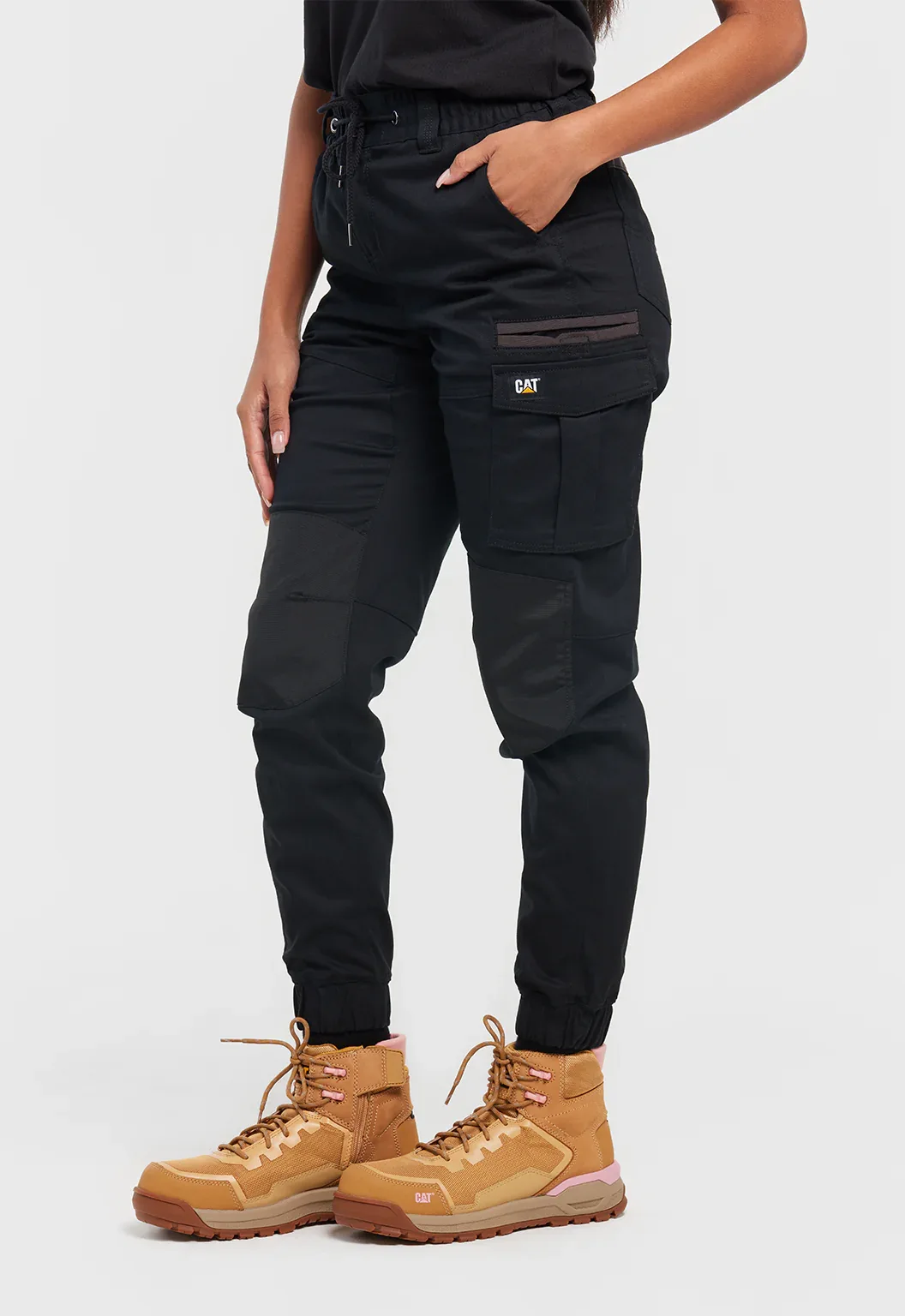 Womens Cuffed Dynamic Pant - Black - Image 6