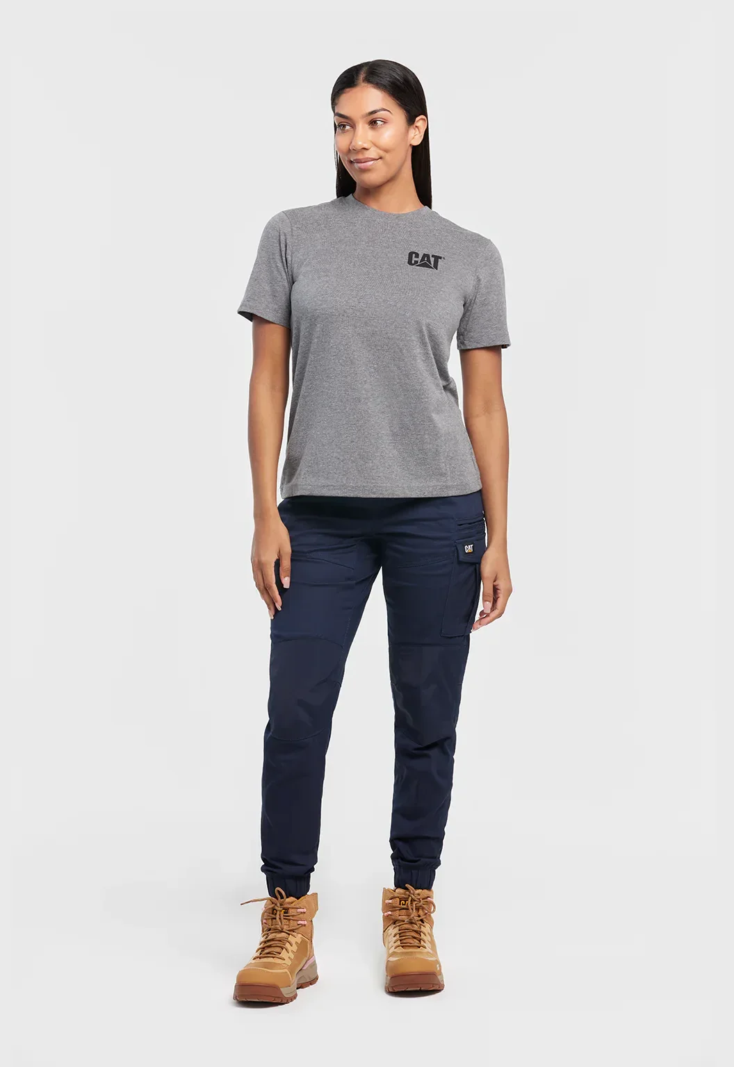 Womens Short Sleeve Trademark Tee - Dark Heather Grey - Image 4