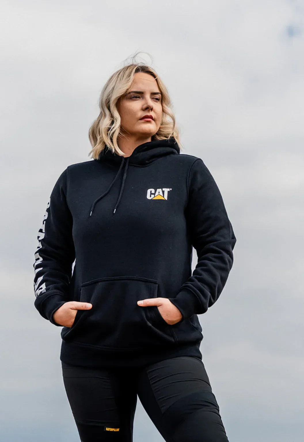 Womens Trademark Banner Hoodie - Black - Image 2