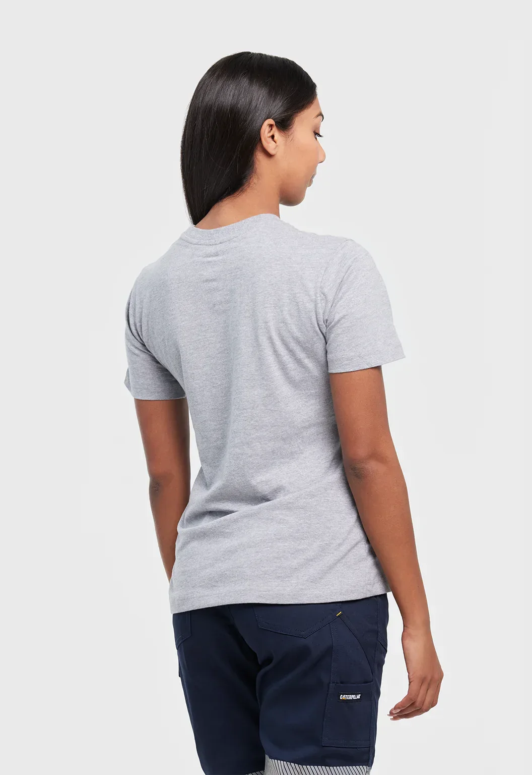 Womens Trademark Logo Tee - Heather Grey - Image 3