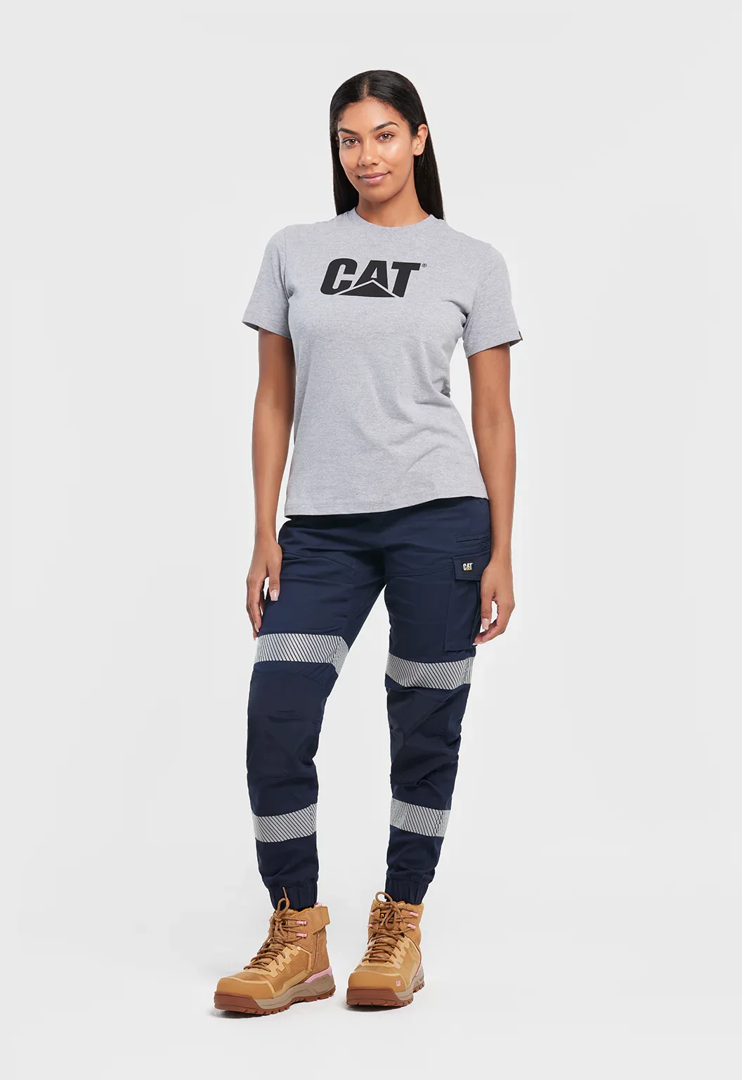Womens Trademark Logo Tee - Heather Grey - Image 4